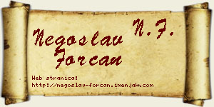 Negoslav Forcan vizit kartica